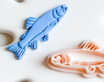 Detailed Fish Clay Cutter: Ocean Animal Polymer Clay Tool