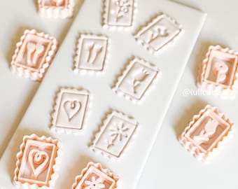 Vintage Stamp Clay Cutters: Polymer Clay Jewelry Embossing Tools