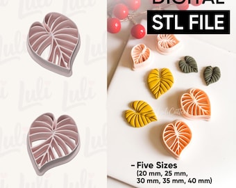 Monstera Leaf Polymer Clay Cutter (STL Digital File)