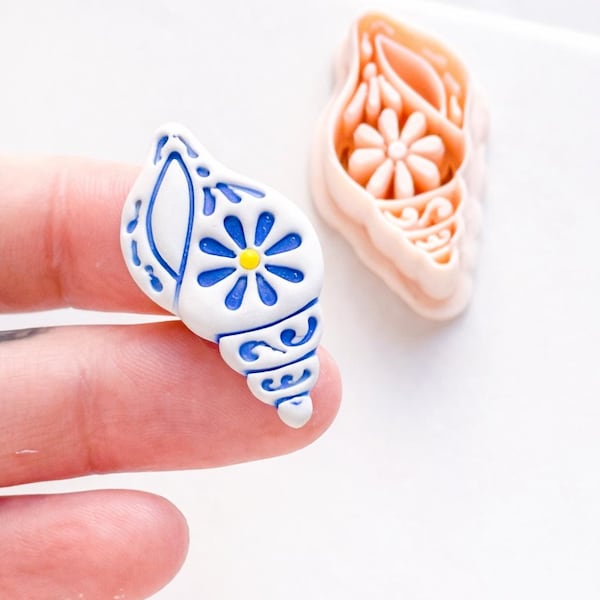 Floral Shell Clay Cutter for earrings