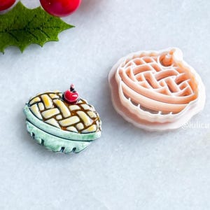 Thanksgiving Pie Polymer Clay Cutter: Lattice Crust Charm, Fall Jewelry