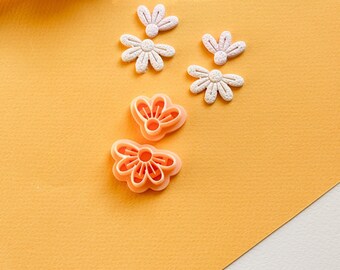 フラワーイヤリングカッターセット：ポリマークレイの花の形、DIYジュエリー作り
