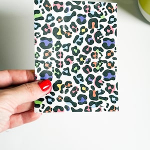 Rainbow Leopard Polymer Clay Transfer Sheet (9x14cm)
