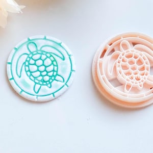 Sea Turtle Clay Cutter: Coastal Imprint for Polymer Clay Earrings