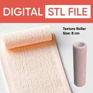 Rullo per texture effetto lino (file digitale STL)