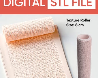 Rodillo con textura de lino (archivo digital STL)
