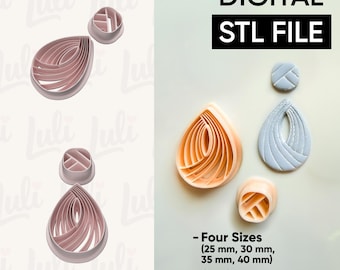 Spiral Wave Pattern Clay Cutter (STL Digital File)