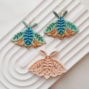Butterfly Polymer Clay Cutter: Leafy Boho Earring Design