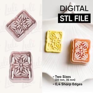 File STL per taglierina per orecchini con cornice floreale: impronta di margherita (download digitale)
