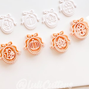 Autumn Bow Charms Cutter: Fall Cameo Earring Shapes for Polymer Clay image 8