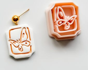 Mimi Butterfly Frame Cutter: Polymer Clay Earring Shape