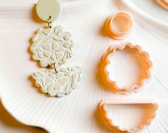 Scalloped Clay Cutter Set: 3-Piece Earring Shapes