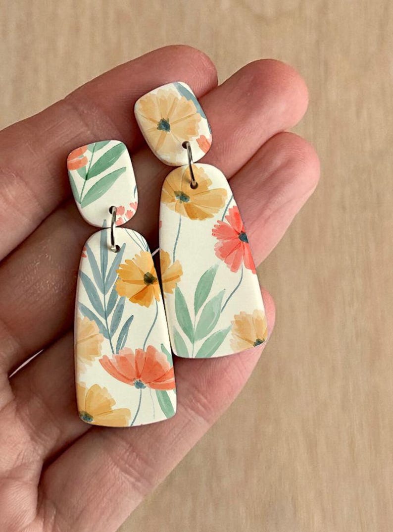 Floral Water Transfer Paper for Polymer Clay (9x14cm) image 2