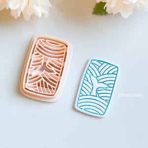 Whale Tail Wave Clay Cutter – Ocean Scene Imprint Design (5 Sizes) - 00743