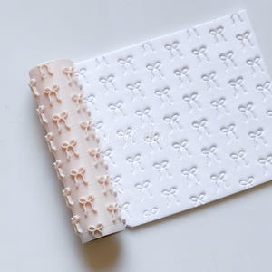 Mini Coquette Bow Texture Roller Embossing Tool för Polymer Clay Crafts