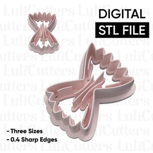Farfalle Clay Cutter STL File: Bow Tie Polymer Clay Earring Mold (Digital Download)