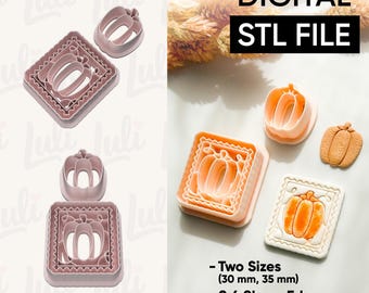 Pumpkin Polymer Clay Cutter Set: Fall Jewelry Making (STL Digital File Only)