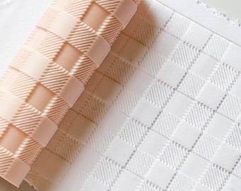Woven Checkerboard Clay Texture Roller  8 cm Roller with Detailed Diagonal Line Pattern
