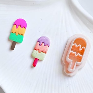 Foremka do lodów z falistym wzorem, foremka do kolczyków z gliny polimerowej do letnich projektów i lodów