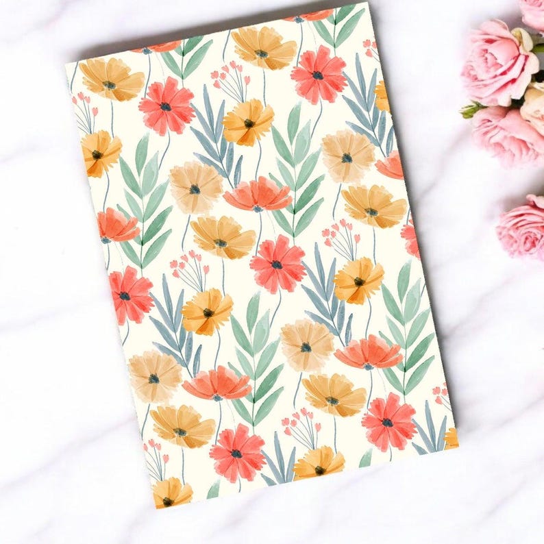 Floral Water Transfer Paper for Polymer Clay (9x14cm) image 3