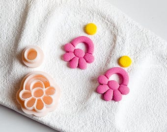 Flower Earring Cutter Set: Polymer Clay Floral Design Tool