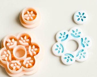 Azulejo Style Clay Cutter Set: Ceramic Pattern Earring Cutters