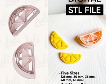和洋裁材料 Lemon 2 / FunkyCutters Lemon 2 Polymer Clay Cutter | Digital STL File | 5 Sizes | 2