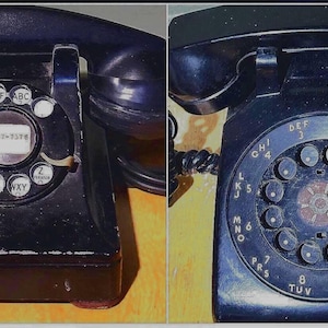 Vintage Western Electric Bell System Rotary Telephones F1 Black Bakelite & CD500