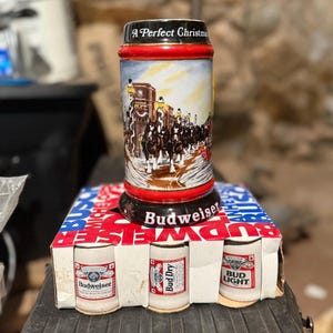 Budweiser Vintage Collection of Ceramic Mugs and Stein.