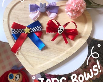 The Amazing Digital Circus(TADC) inspired hair bows!