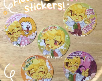 Flowery stickers from Deltarune!