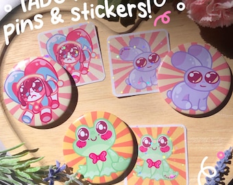 The Amazing Digital Circus(TADC) babies pins & stickers! Pomni, Jax, Ribbit