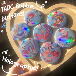 The Amazing Digital Circus (TADC) Holographic Pinback Buttons!