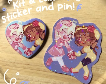 Kit & Lulu pins and stickers from Gameoverse!