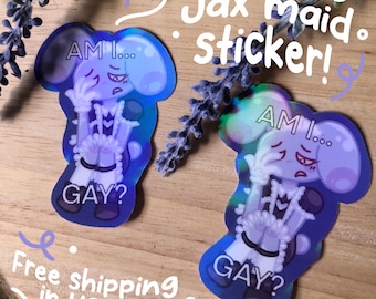 Jax maid sticker from The Amazing Digital Circus(TADC)