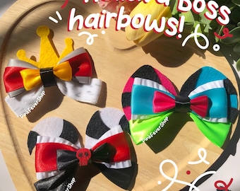 Helluva Boss Hair bows! Fizzarolli, Blitz, & Stolas!