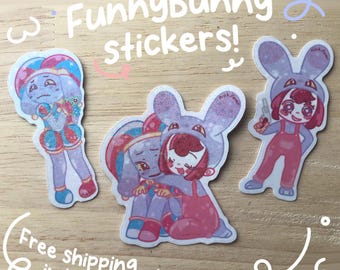 The Amazing Digital Circus(TADC) Funnybunny / Jax & Pomni Stickers!