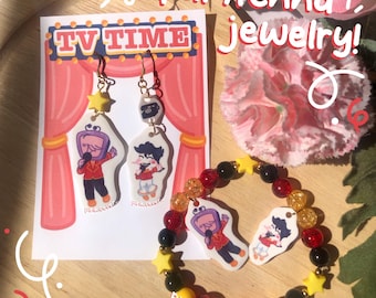 Spamtenna bracelet and earrings from Deltarune!