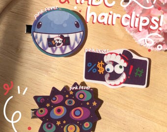 TADC hairclips! Censor bar, Abstraction, and Bubble!