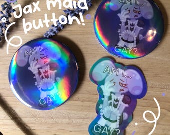 Jax maid pinback buttons from The Amazing Digital Circus(TADC)