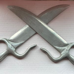 Vintage Wing Chun STYLE Butterfly Swords Baat Jaam Dao Aluminum Practice Weapons