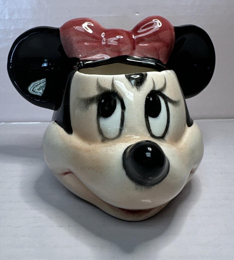 RARE Vintage Walt Disney Mug Minnie Mouse mug No Dots On Bow afbeelding 2