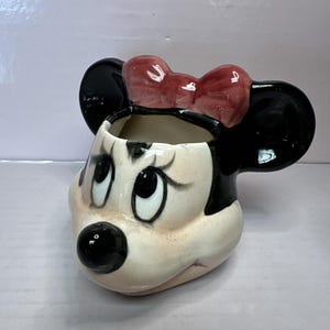 RARE Vintage Walt Disney Mug Minnie Mouse mug No Dots On Bow afbeelding 1