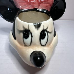 RARE Vintage Walt Disney Mug Minnie Mouse mug No Dots On Bow afbeelding 4