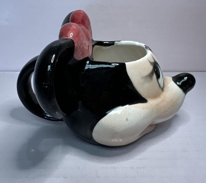 RARE Vintage Walt Disney Mug Minnie Mouse mug No Dots On Bow afbeelding 6