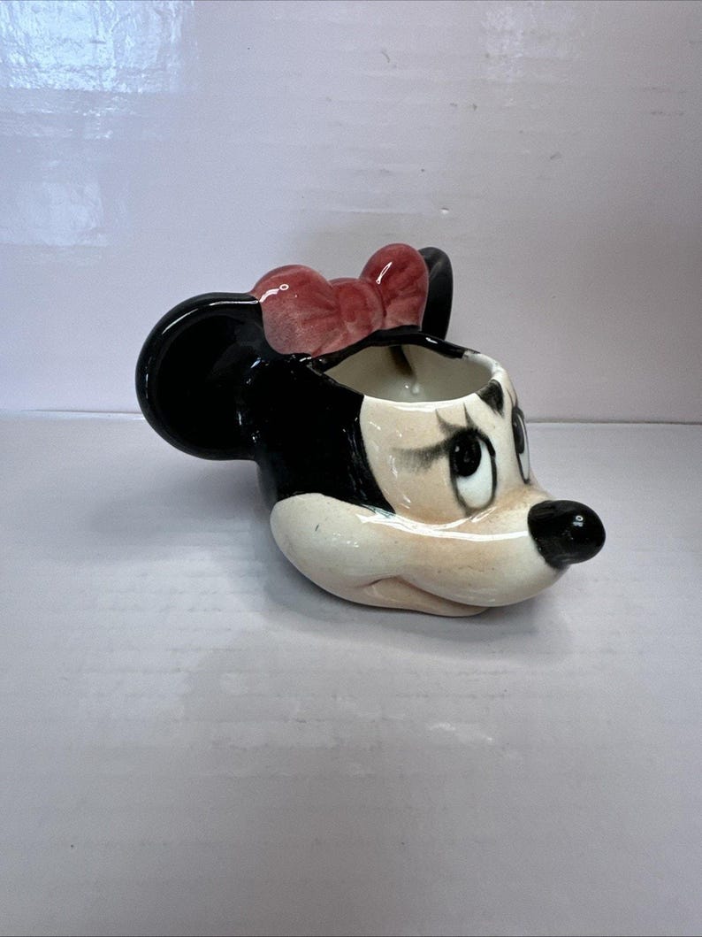 RARE Vintage Walt Disney Mug Minnie Mouse mug No Dots On Bow afbeelding 9