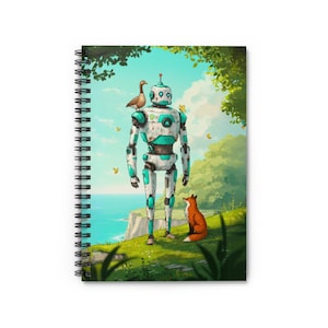 Robot Spiral Notebook: Creative Writing, Sketching, Planner