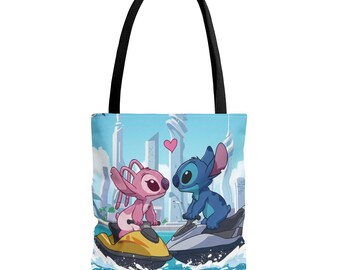 Funny Jetski Tote Bag: Polyester Reusable Shopping Bag