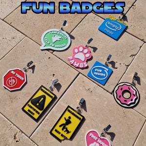 Funny Meme Fursuit Badges – Cosplay & Lanyard Accessories | 3D Printed, Customizable, Hilarious Designs