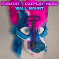 Fursuit Head Wall Mount: Cosplay Headgear Display (10lb Max Load)